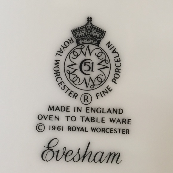 ๐๐EVESHAM Royal Worcester Gold Trim Dish - Picture 4 of 7